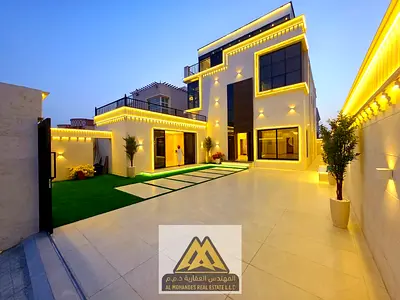 Luxury Villa for Sale in Al Rawda Ajman Three Floors Central AC Prime Location Second Plot from Sheikh Ammar Road