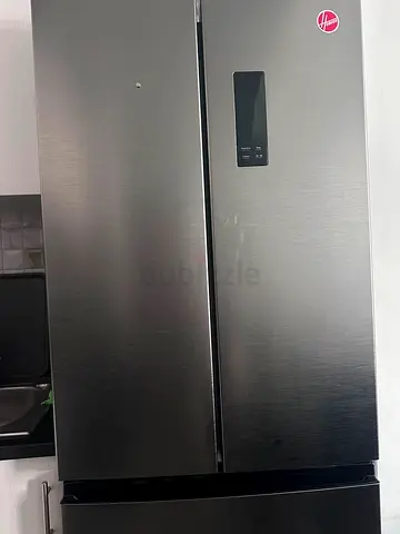 Hoover Side-by-Side Refrigerator in Dark Grey Finish