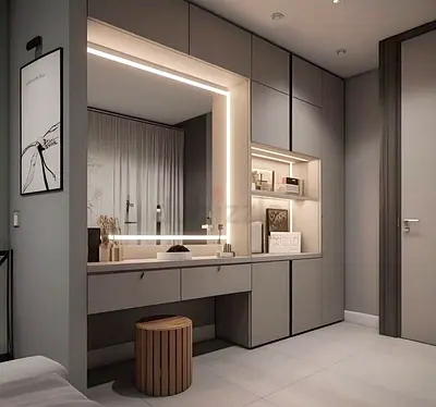 Modern Makeup Vanity Custom Dressing Table Design