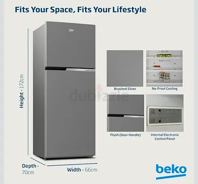 Fridge Beko RDNT401XS, 277 liters, 436.8kwh/year