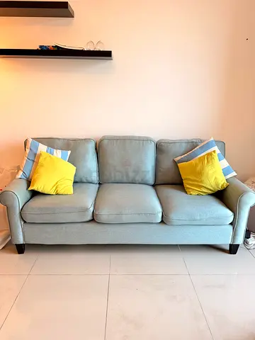 Light blue 3-seater sofa in good condition