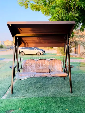 Outdoor 3-Seater Garden Swing with Canopy - Like New