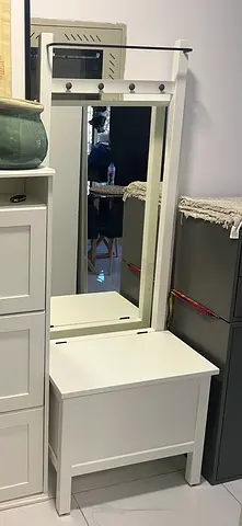 Ikea Hemnes White Hallway Bench with storage