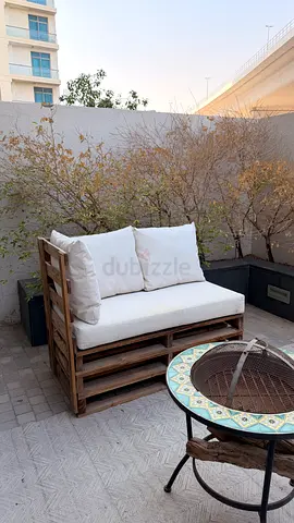 Outdoor sofa with cushions