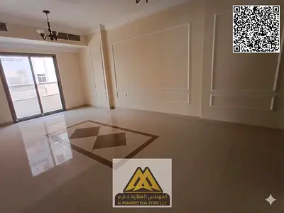 بلكونة باطلالة ممتازة | حمامين بالشقة | موقع مميز بالقرب من جميع الخدمات | سهل المخرج للشارقة ودبي