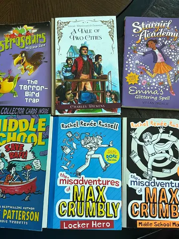 Collection of childrens and middle-grade books including Max Crumbly series, Starter Girl Academy