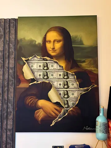 Money Lisa Dollar Artwork (70x100 cm)