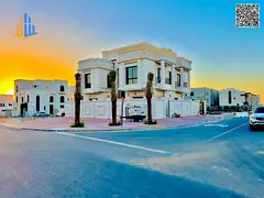 Luxury villa for sale in Al Helio 2, Ajman | 6 master bedrooms | Private pool | Corner villa on two
