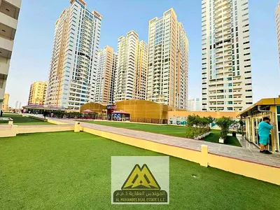 Includes parking in Ajman Towers, One Studio with separate kitchen and spacious areas, free maintenance.
