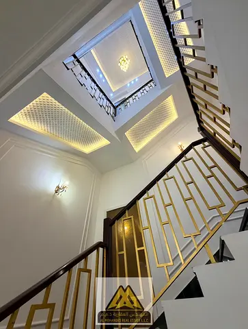 Ultra Luxurious 4BR Villa For Rent In Al Helio 1 Ajman Layout Featuring Majlis, 2 Living Rooms, 2 Kitchens, Outdoor Seating Area & Private Roof Deck P