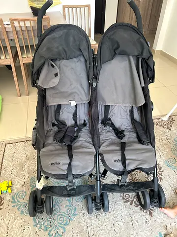 Double baby stroller / twin stroller - sturdy and foldable