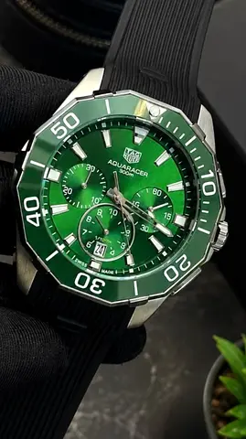 TAG HEUER  AQUARACER MASTER COPY CHRONOGRAPH WATCH GREEN DIAL