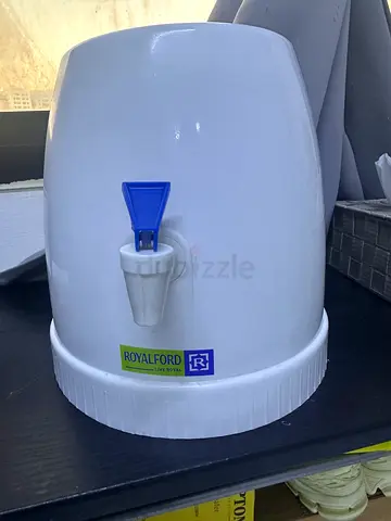 White Countertop Water Dispenser with Tap - Good Condition