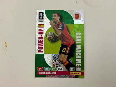 Panini Power-Up Goal Machine trading card - Mikel Oyarzabal (Spain) - rare insert