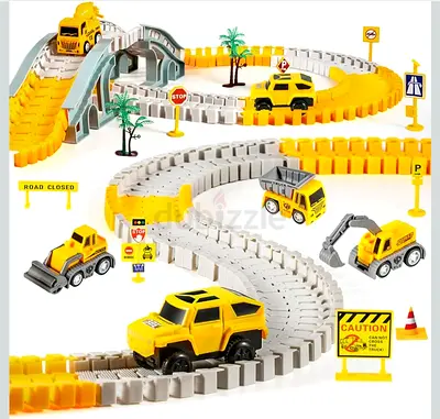Kids construction race track