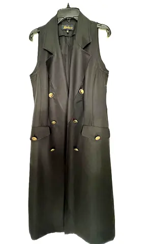 LUISA SPAGNOLI Premium Italian brand-High quality linen sleeveless dress