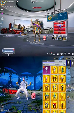PUBG Mobile account with premium skins and outfits (screenshots included)