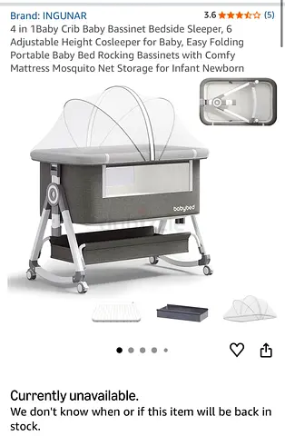 Bedside Baby Bassinet