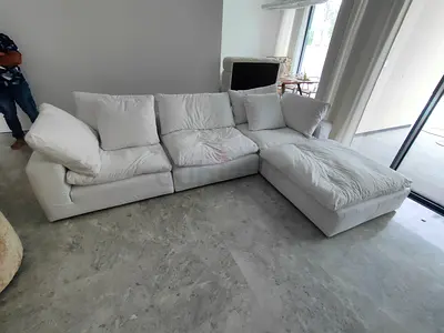 Expensive quality marina home feather 🪶 filled modular sofa with ottoman