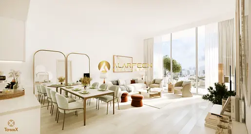 شقة بغرفة نوم واحدة | Luma Park Views JVC | دخول الشرفة والمتنزه/المسبح