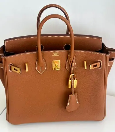 Hermes Birkin bag size 25 Gold Togo