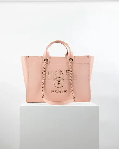 Chanel Deauville Large Pink Tote Bag
