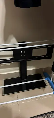 Swivel TV Stand with Glass Base