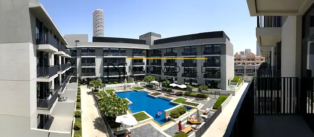 Modern 1BR Apartment | Belgravia 2 JVC | Pool & Courtyard View | Unfurnished Corner Layout