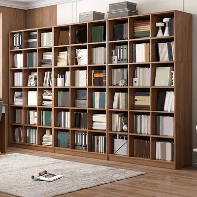 Large Wooden Bookshelf / Bookcase — Multiple Compartments, Good Condition