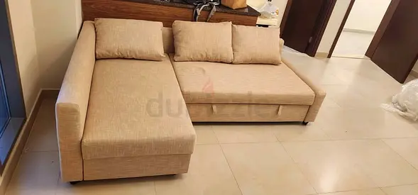 IKEA Beige FRIHETEN L Shape Sofa 204 x 140 cm