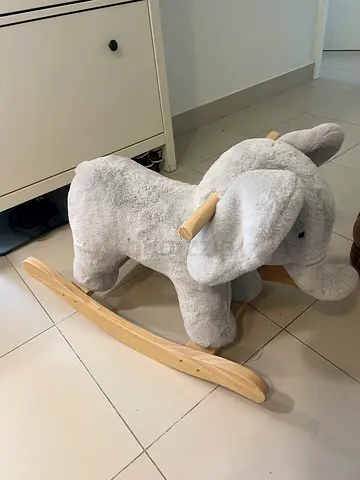 Children’s Plush Rocking Elephant in Excellent Condition
