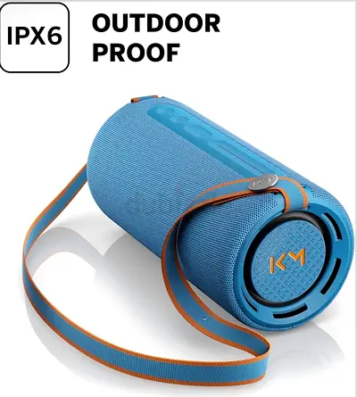 Lowe Blue, Black and Neon IPX6 Waterproof Outdoor Bluetooth Speaker with Carry Strap