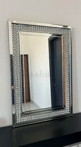 Home Center Elegant Crystal Border Wall Mirror