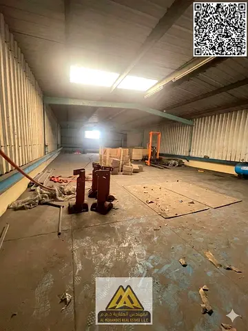 Large Warehouse | Mezzanine | 11 kW Electricity | Prime Location near Laki Roundabout, second plot from the main road, after Khalfan Mosque