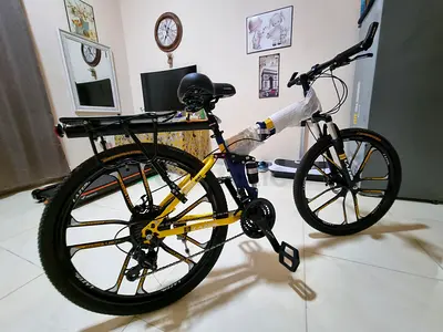 Mountain Folding Bike with Rear Rack -Very Good Condition