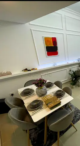 Modern 6 Seater Dining Table Set with Chairs