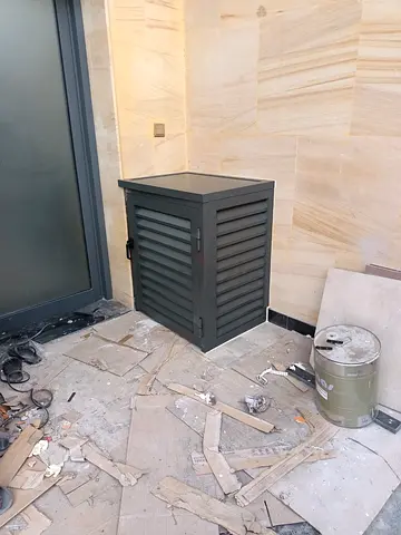 Outdoor Metal Storage Cabinet - Louvered Design we supply