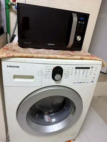 Samsung Front Load Washing Machine (7kg) + Samsung Microwave - Used