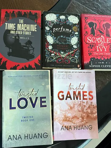 Set of 5 Young Adult  Fantasy Novels — Perfume, The Time Machine, Twisted Love/Games, Scarletta