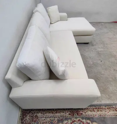 Off white color USA made pottery barn lshape sofa