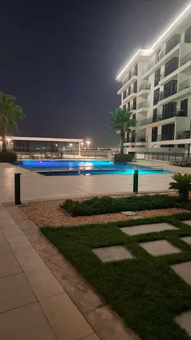 1 bedroom apartment for annual rent in Ajmal Makan Al Hamriyah, fully furnished with 1034 sqft area, direct sea view, private parking, private beach a