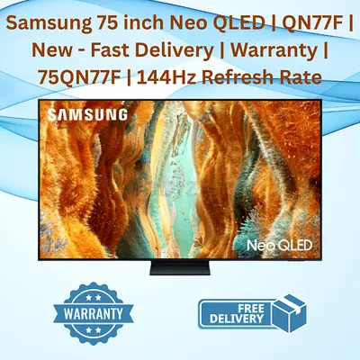 Samsung 75 Inch Neo QLED 100Hz(Up to 144Hz) 4K Vision AI Smart TV QN77F Mini LED 2025