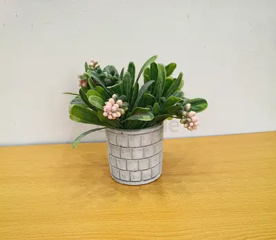 Small artificial potted plant - tabletop decor