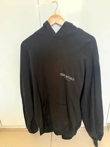 Black Essentials FEAR OF G$D Hoodie - Size large, Gently Used
