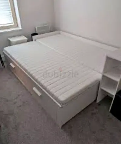 Ikea brimnes daybed frame with underneath storage 2 drawer with mattress,condition used like new,