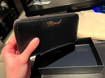 Chopard Wallet Authentic Caviar Calf Skin