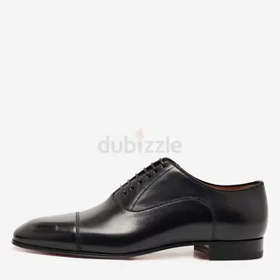 Christian Louboutin Black Leather Greggo Lace Up Oxfords Size 39.5