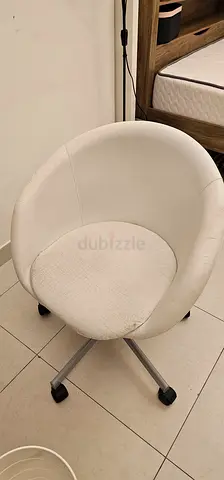 Study Chair white leather