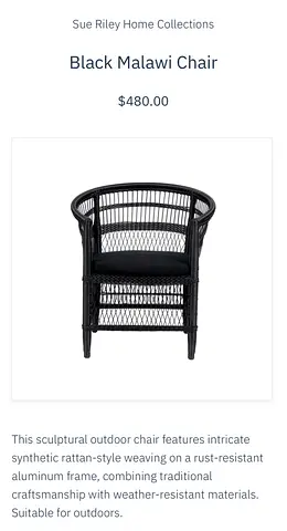 Black Malawi Outdoor Chair