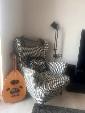 [URGENT MOVE OUT SALE] IKEA Strandmon Reading Chair (Black/Beige, Like New)